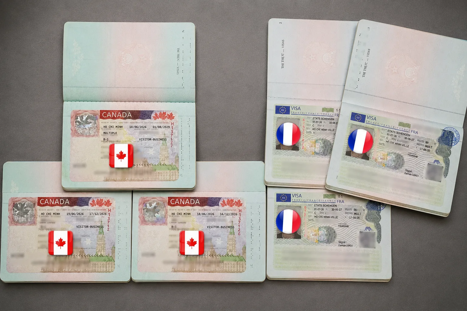 Visa Canada và visa Schengen Pháp mới được cấp